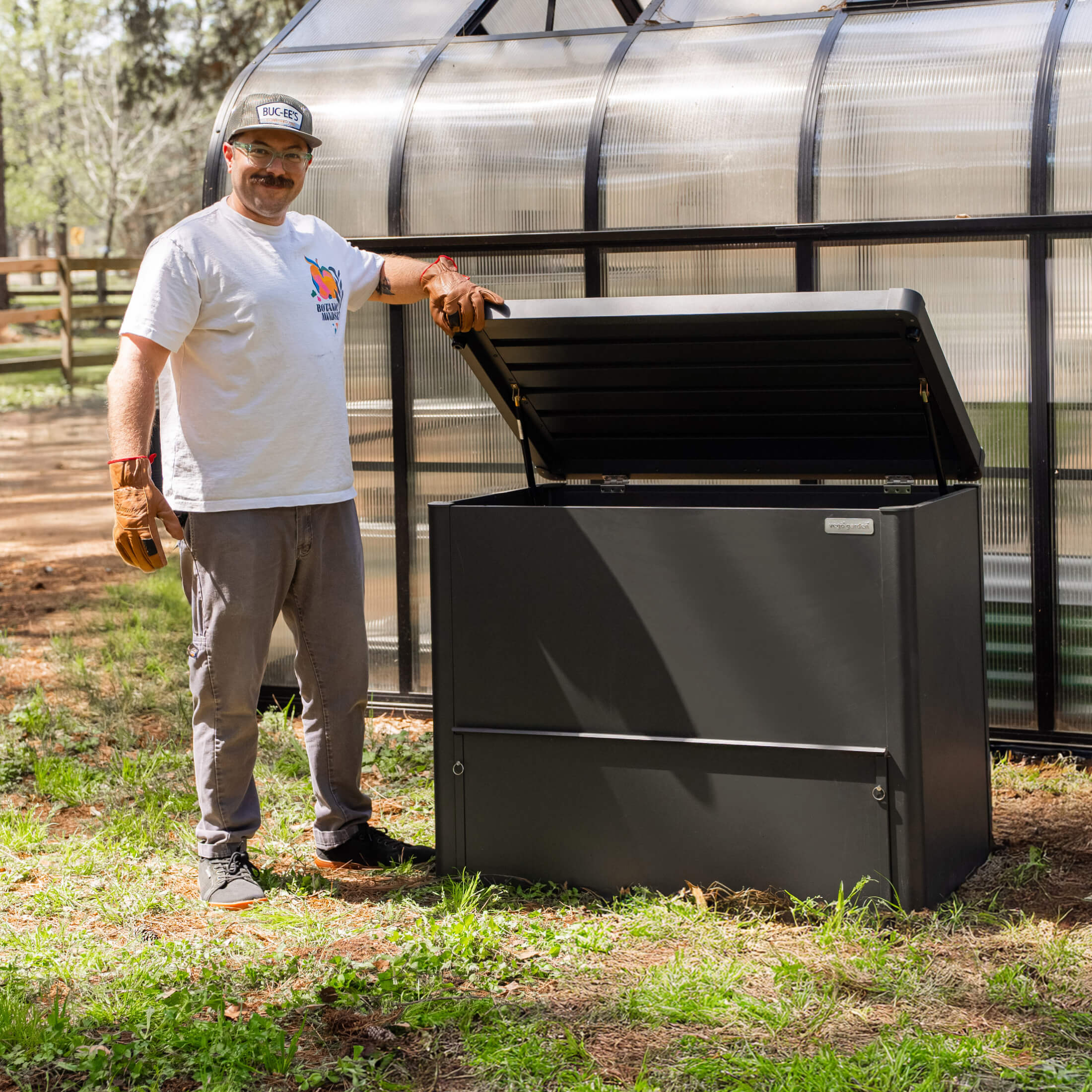 Modern Metal Compost Bin