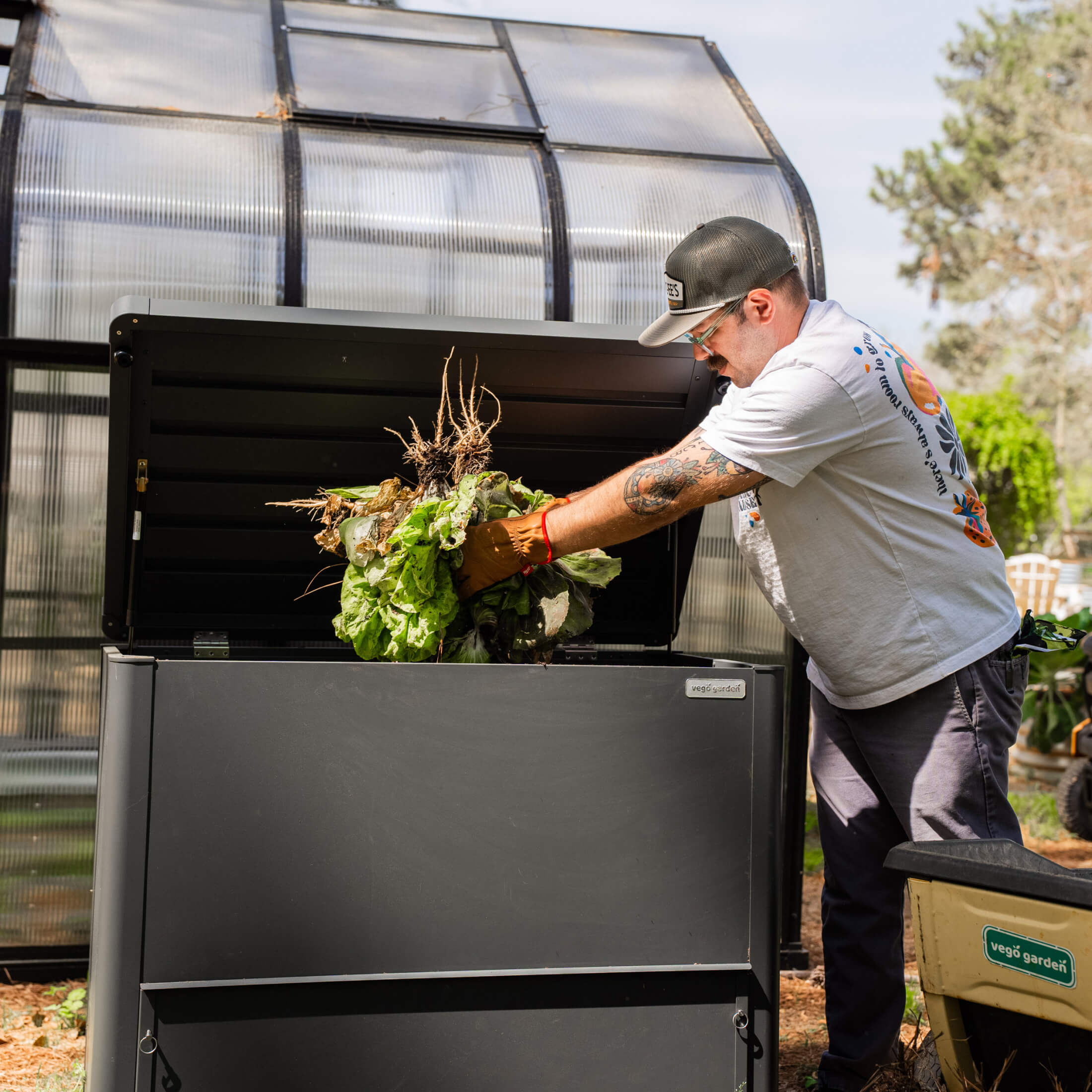 Modern Metal Compost Bin